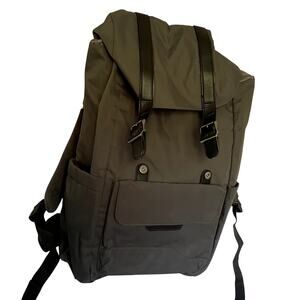 Open Story gray RFID backpack pockets computer backpacking bag drawstring